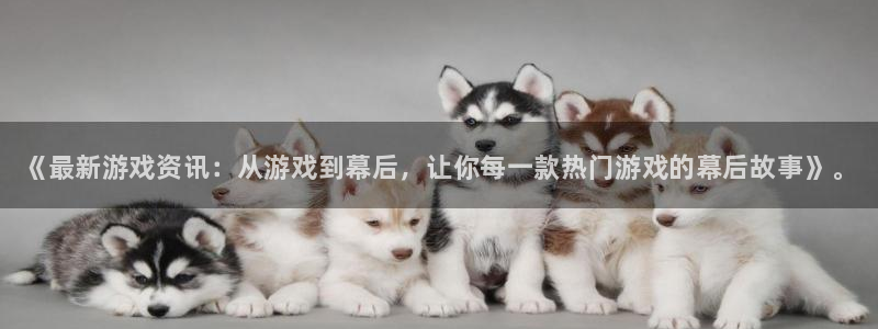 天美娱乐测速登陆：《最新游戏资讯：从游戏到幕后，让你每一款热
