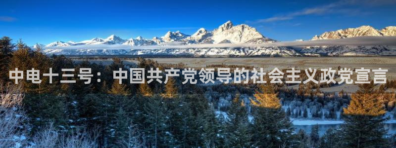 51视频在线直播nba：中电十三号：中国共产党领导的社会主义政党宣言